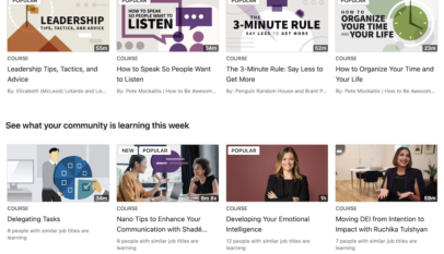 Screenshot from LinkedIn Learning