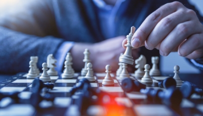 person playing chess